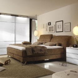 boxspringbett lederoptik